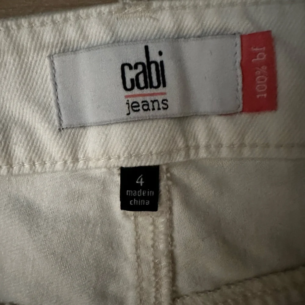 CAbi Women's Cream Boyfriend Jeans - Picture 2 of 4